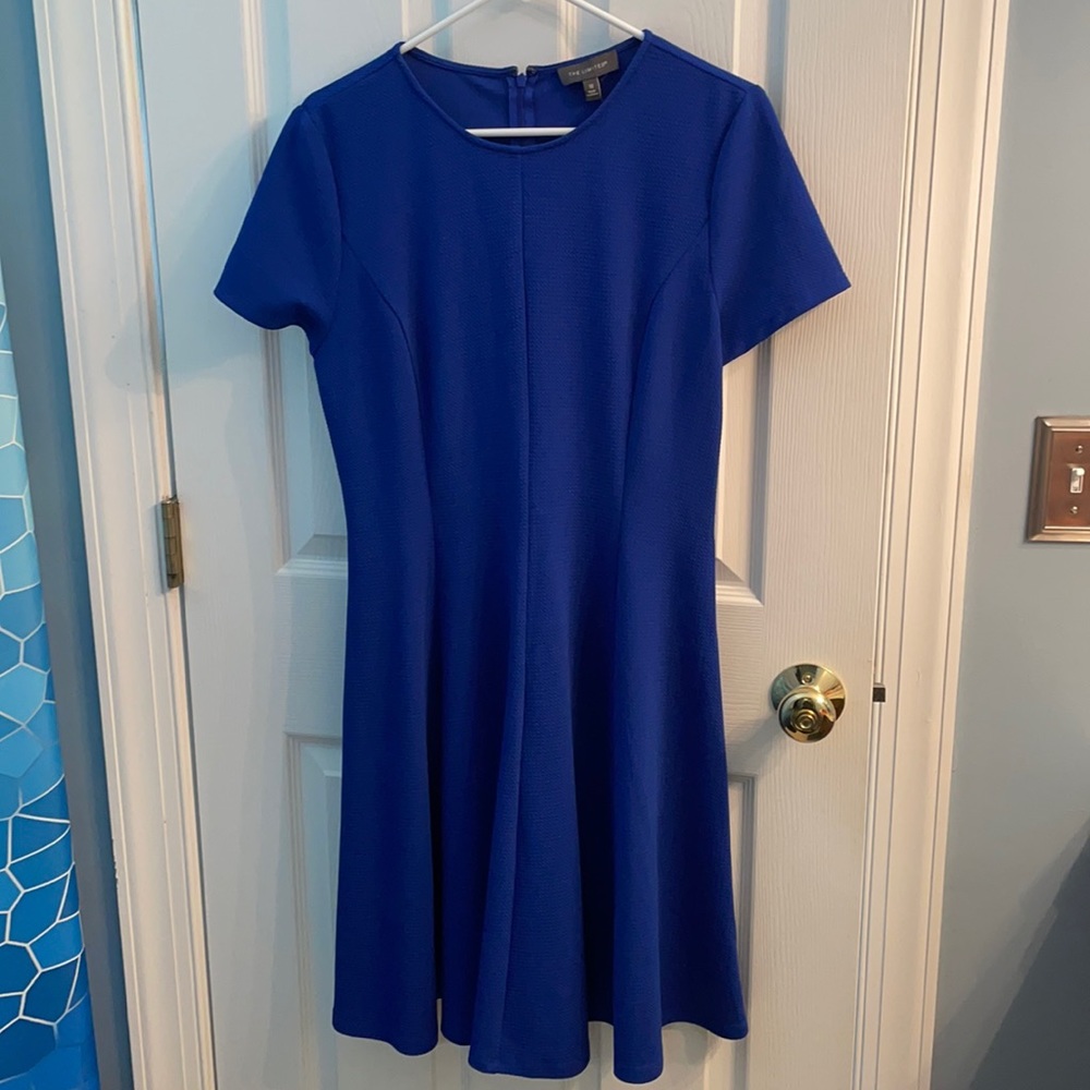Cobalt blue cocktail work party dress from Limited